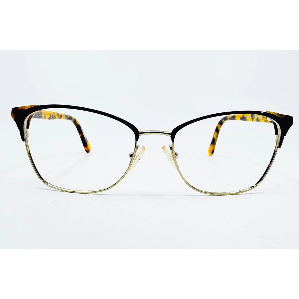 Lilly Pulitzer Eyeglasses Womens Navy Gold Belina Tortoise Cat Eye 52-16-135